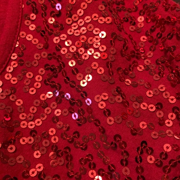 Ann Taylor Red Sequin Top~Size Small - Picture 5 of 5